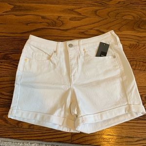 High waisted midi shorts